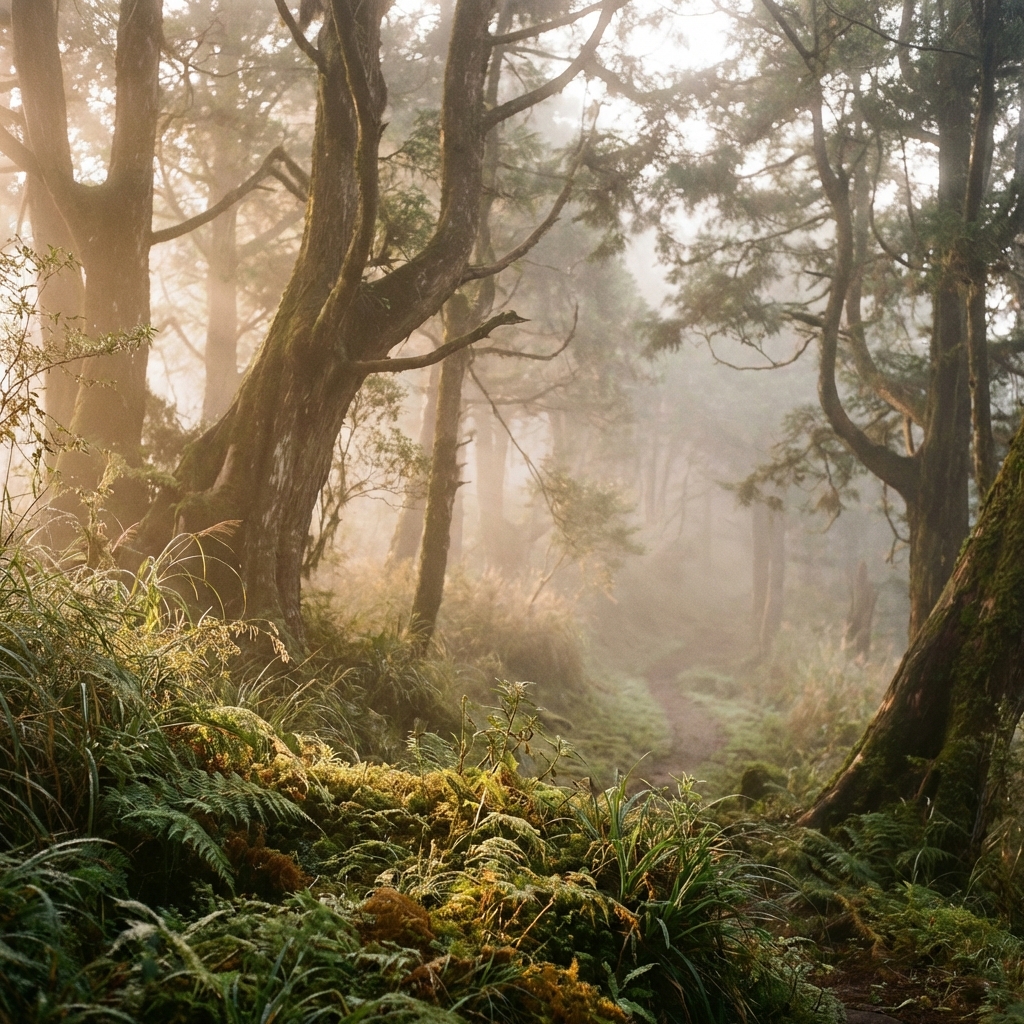 台灣山林晨霧